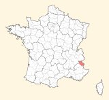 kaart ligging Briançon