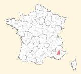 kaart ligging Digne-les-Bains