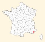 kaart ligging Draguignan