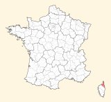 kaart ligging Bastia