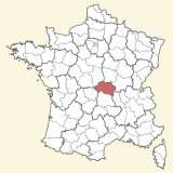 kaart ligging Allier
