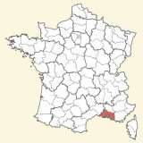 kaart ligging Monden van de Rhône