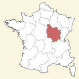kaart ligging Bourgondië