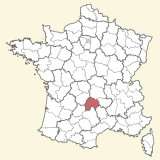 kaart ligging Cantal