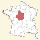 kaart ligging Midden-Frankrijk