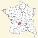 kaart ligging Corrèze