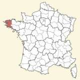 kaart ligging Finistère
