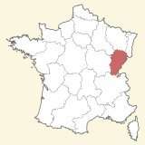 kaart ligging Franche-Comté