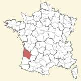 kaart ligging Gironde