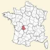 kaart ligging Haute-Vienne