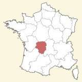 kaart ligging Limousin