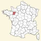 kaart ligging Mayenne