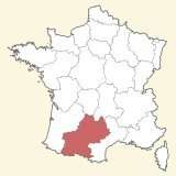 kaart ligging Zuid-Frankrijk-Pyreneeën