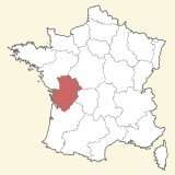 kaart ligging Poitou-Charentes