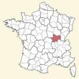 kaart ligging Saône-et-Loire