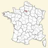 kaart ligging Val-d'Oise