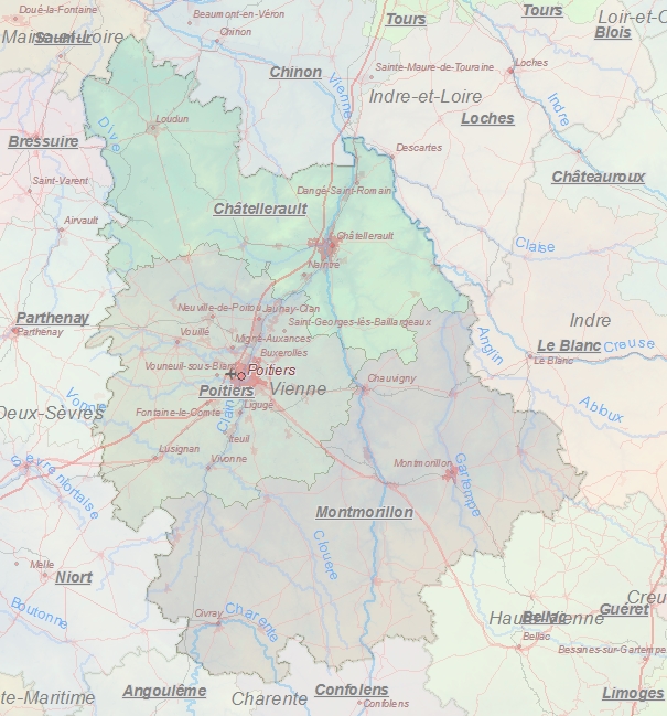 Toeristische kaart van Vienne